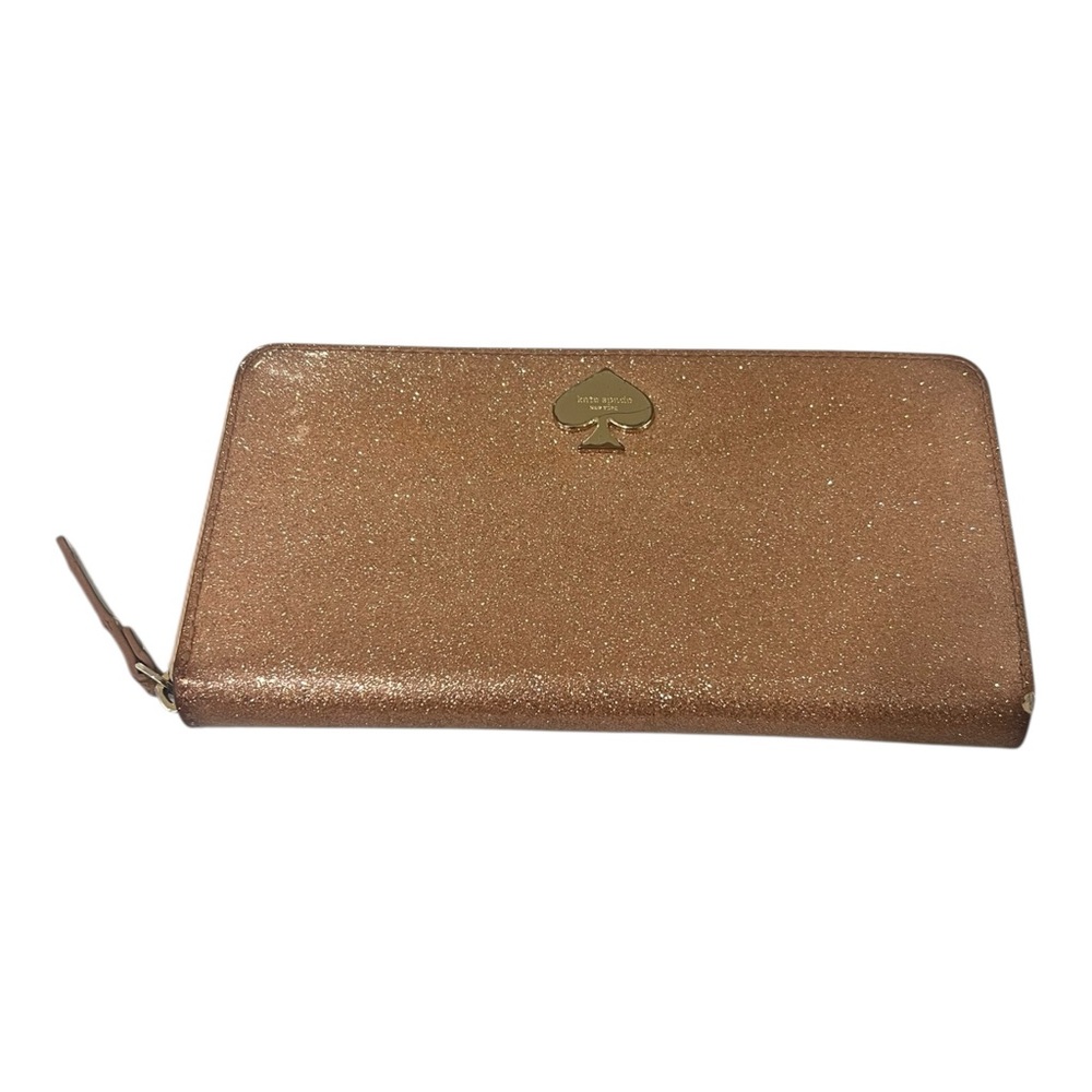 Kate Spade New York Glitter Pink Wallet Nice Feel And Good Inside Preppy Mint - Picture 2 of 6